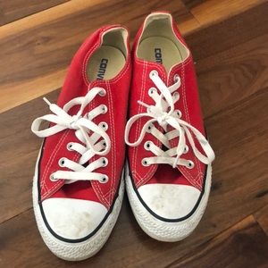Lightly worn red converse